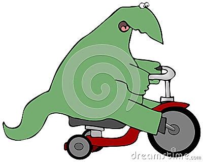 Dinosaur On A Trike Royalty Free Stock Photos - Image: 5266548