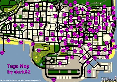 GTA San Andreas TAGS Map, Locations, Spray, Walkthrough, Reward ...