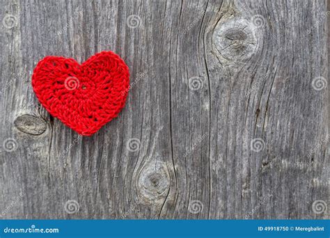 Red Heart on a Wood Texture Outdoor Stock Photo - Image of wedding, holiday: 49918750