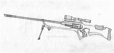 Sniper Rifle Revolver sketch by MTriton on DeviantArt