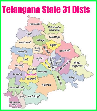 Telangana New 31 Districts List- New Manadals, Villages list Formation of New Districts Final ...