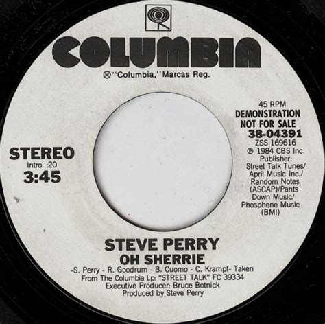 Steve Perry - Oh Sherrie (1984, Vinyl) | Discogs