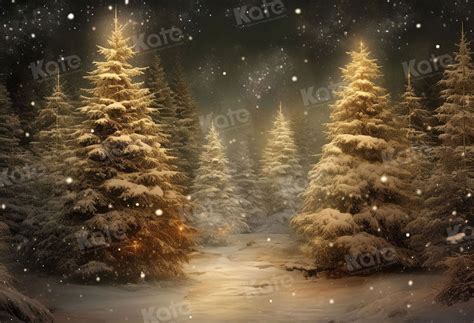 Kate Christmas Snowy Tree Backdrop for Photography