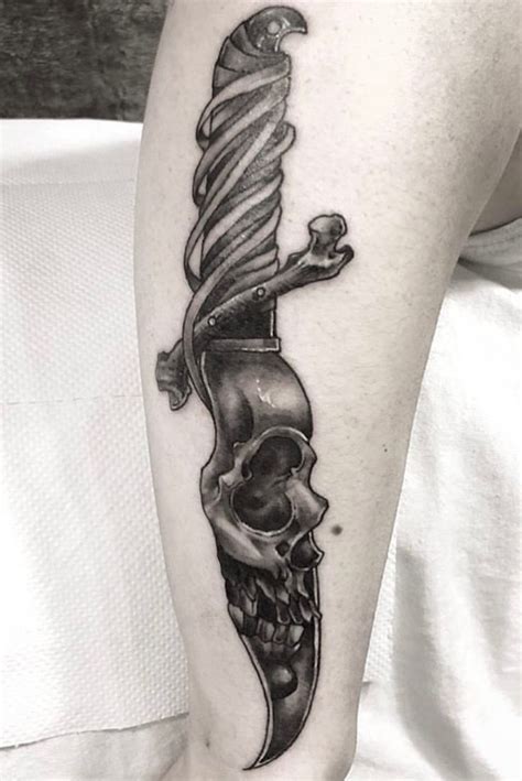 #blackandgrey #black #blacktattoo #blackwork #grey #knife #knifetattoo ...