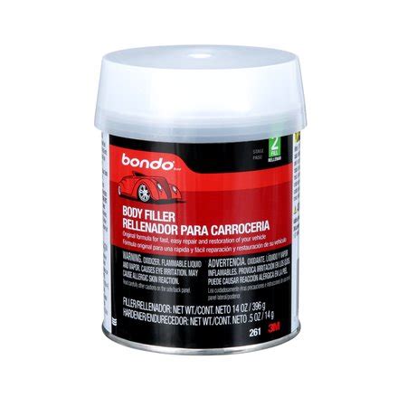 Bondo Bondo® Other Bondo Fillers OR-PT-ES, 14 oz (396.89 g), 8 per case OR-PT-ES | Zoro