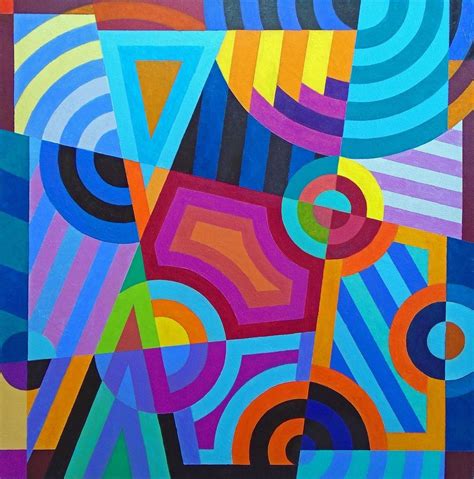 Go geometric | Geometry art, Abstract geometric art, Abstract art painting