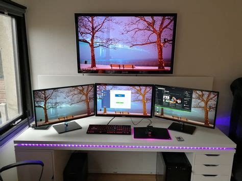 11 Gaming PC Setup Ideas | computer setup, computer room, gaming room setup