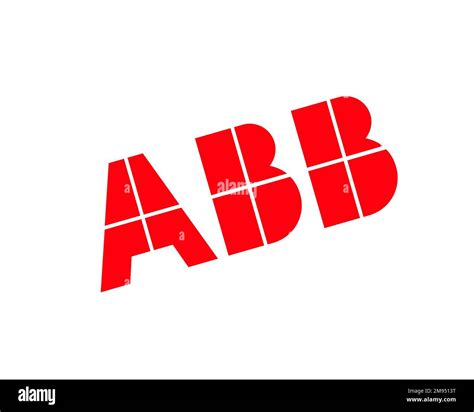 ABB Group, rotated logo, white background Stock Photo - Alamy