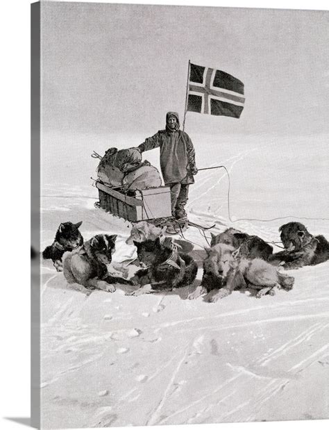 Captain Roald Amundsen at the South Pole, 1912 Wall Art, Canvas Prints ...