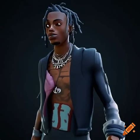 Fortnite style illustration of playboi carti on Craiyon