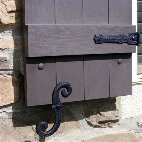 Decorative Vinyl Hinges, 4 Hinges, 2 S-Hooks, 002 - Black | Shutters exterior, Outdoor window ...