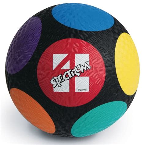 Buy Spectrum™ Circles Four Square Ball, 8-1/2" at S&S Worldwide