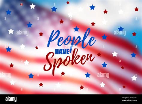 People have spoken. American flag waving in the wind Stock Photo - Alamy