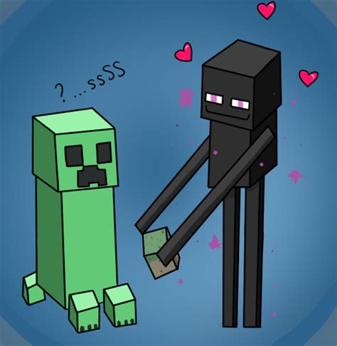 Enderman loves the Creeper by CrateriaBrinstar on DeviantArt