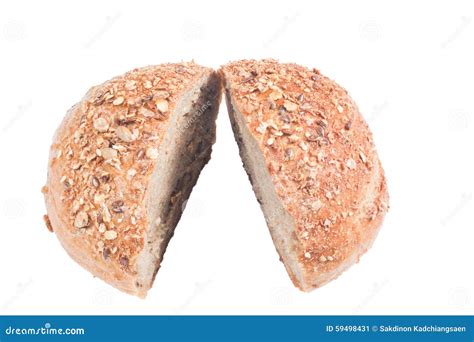 Fresh Whole Grain Bread Cut In Half Stock Photo | CartoonDealer.com #59498352