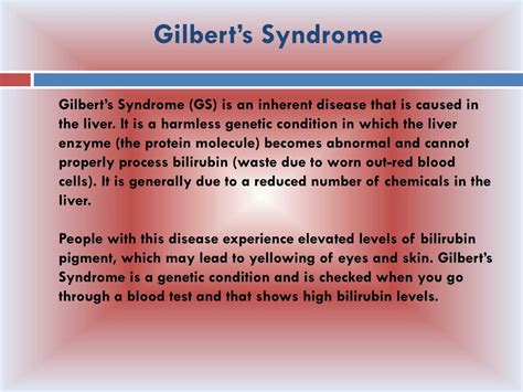 PPT - Gilbertâ€™s Syndrome PowerPoint Presentation, free download - ID:7955576