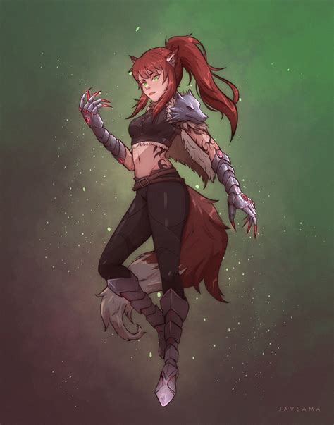 ArtStation - Cali, Javier Samaniego | Wolf character, Anime wolf girl ...