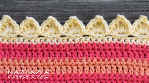 Crochet Flame Stitch Border Edging - Naztazia