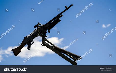 Machine Gun Mounted On Military Vehicle Stock Photo 1163644687 ...