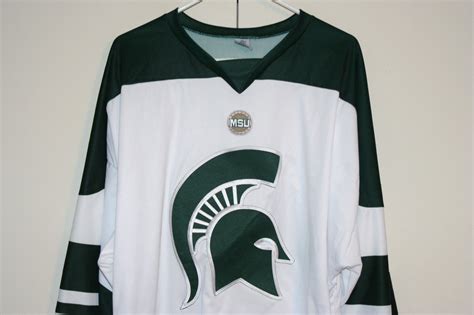 OT Sport Michigan State Spartans MSU Sewn Hockey Jersey Big 10 NCAA Men ...