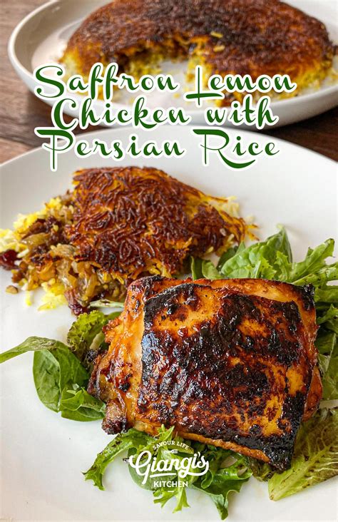 Saffron Lemon Chicken with Persian Rice | Recipe | Saffron recipes, Egyptian food, Chicken ...