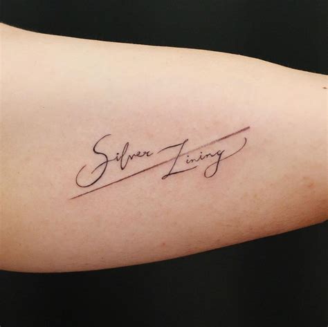 Silver lining 一線曙光 #silverlining #silverliningtattoo #words #wordtattoo #smalltattoo #tattoo # ...