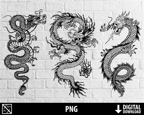 Chinese Dragon Tattoo Clipart