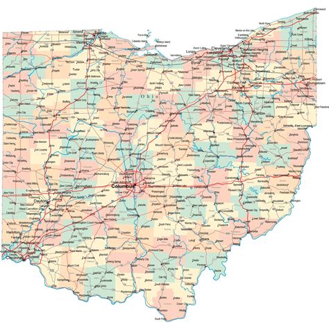Northeast Ohio Map With Cities