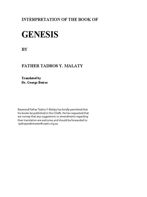 Commentary On Genesis | PDF | Moses | Torah