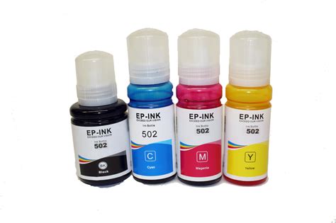 Eco Tank 502 Compatible Ink Refill, Set of 4, 127ml Black 100ml Color – Refillink