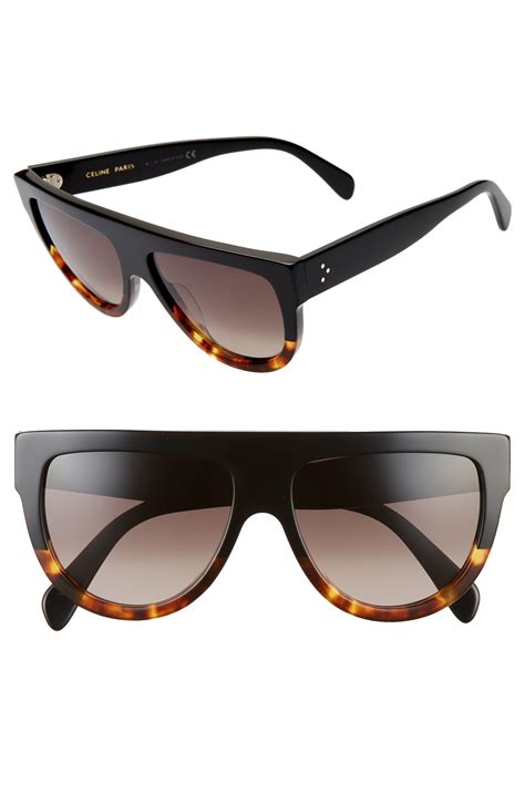 Céline 58mm Flat Top Sunglasses in Black - Lyst