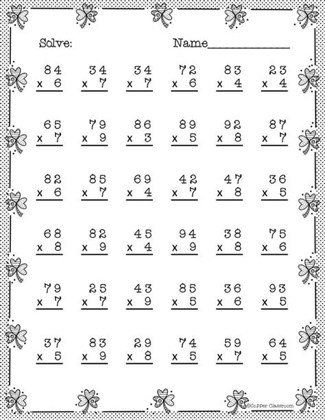 Double Digit Multiplication With Regrouping, Two Digit Multiplication ...