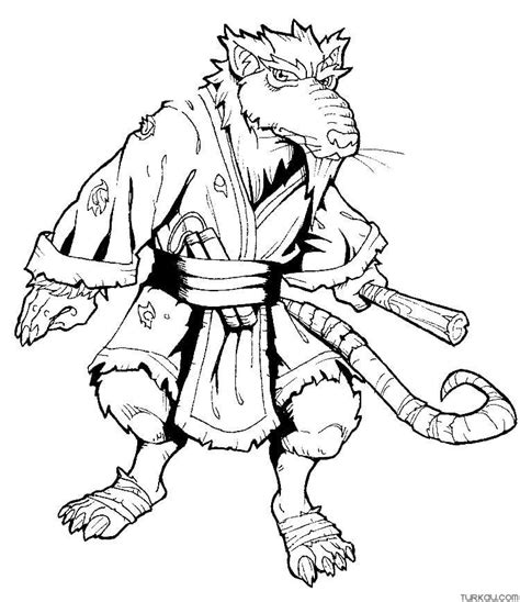 Splinter Tmnt Coloring Pages