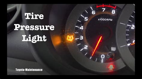 Tire Pressure Warning Light Toyota