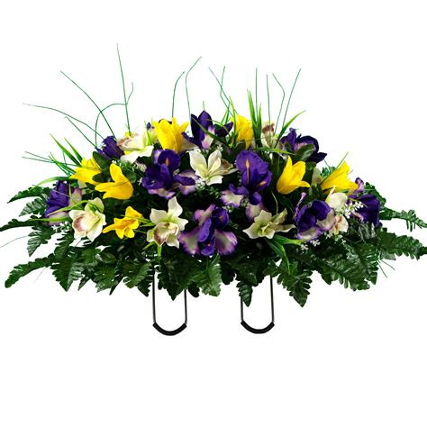 Artificial Cemetery Flowers Uk / Crazyboutdeco Cemetery Artificial Silk ...