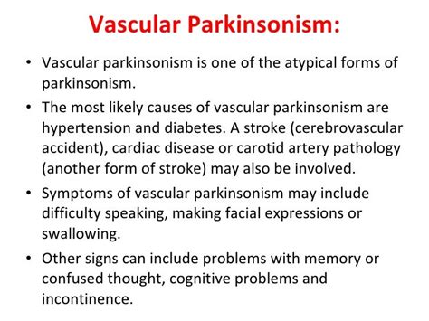 Pharmacology - Parkinsonism