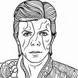 David Bowie Coloring Page 50383 39855 sketch template