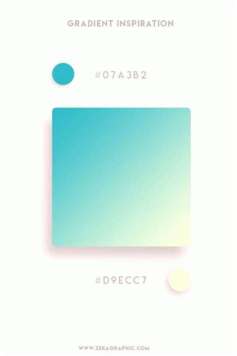 Beautiful Gradient Color Palettes Teal Green in 2020 | Gradient color, Teal green, Color