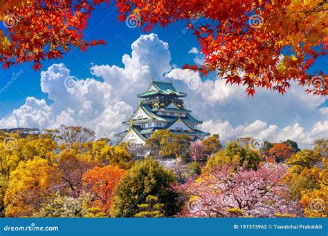 Autumn Seasons and Castle in Osaka, Japan. Stock Photo - Image of nature, osaka: 197373962