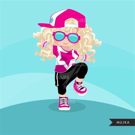 Hip hop dancer girl clipart – MUJKA CLIPARTS