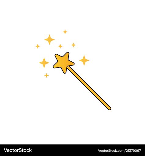 Magic wand cartoon Royalty Free Vector Image - VectorStock