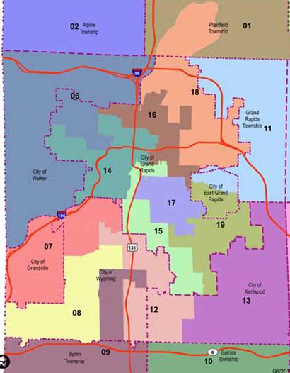 Commissioner District Map - Kent County, Michigan