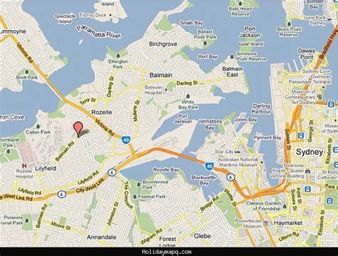 awesome Map of Balmain | Sydney map, Balmain, Bay point