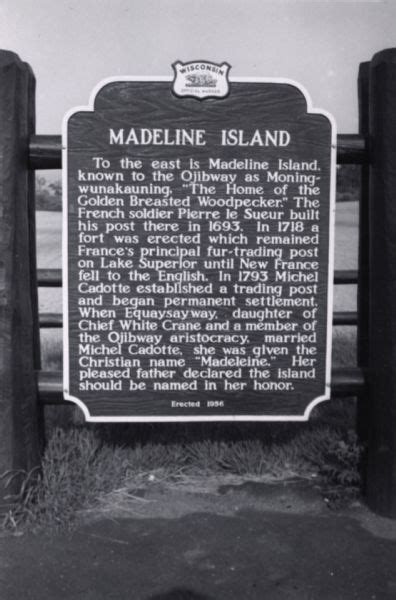 Madeline Island History Museum Sign | Photograph | Wisconsin Historical ...