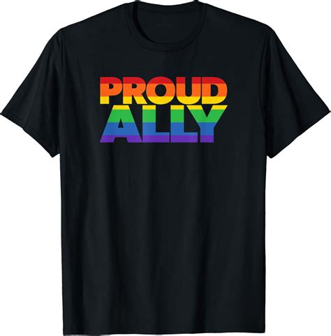 Amazon.com: Gay Pride Ally Shirt LGBT Shirt Friends Proud Ally t-shirt: Clothing