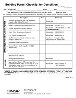 Demolition Checklist - Fill and Sign Printable Template Online