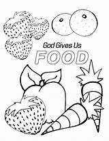 God Gave Us Food Coloring Page  Home sketch template