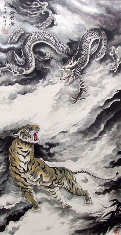 chinese dragon vs tiger | Dragon art, Dragon tiger tattoo, Chinese dragon