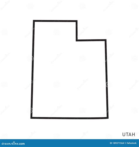 Utah Map Outline Vector Design Template. Editable Stroke Stock Vector - Illustration of media ...