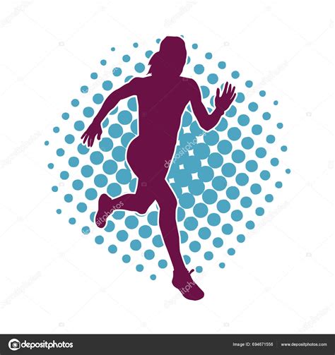 Silhouette Sporty Woman Running Pose Silhouette Female Run Pose Stock Vector by ©sentanu74@gmail ...